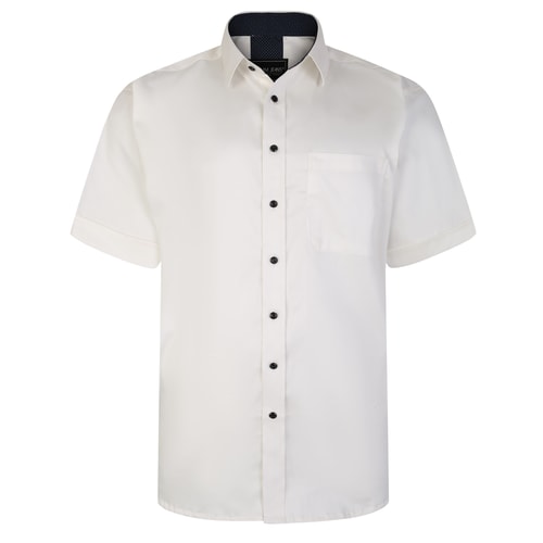 KAM Kurzarm-Premium-Stretch-Shirt Weiß